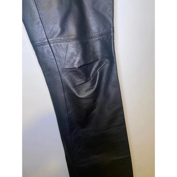 Y2K Pants Laundry by Shelli Segal Black Leather Pants SIZE 6 - Picture 7 of 7